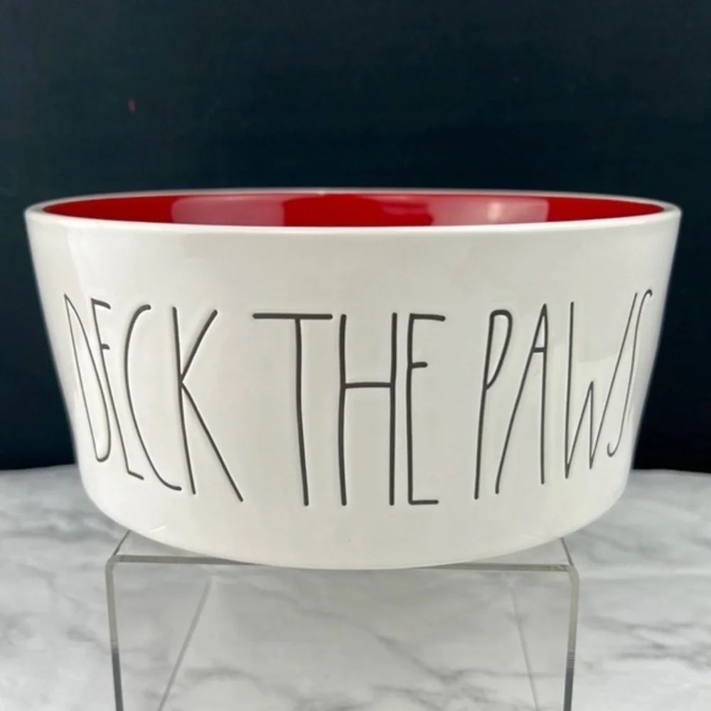 Rae Dunn, ‘Deck The Paws’ Large bowl. NWT.